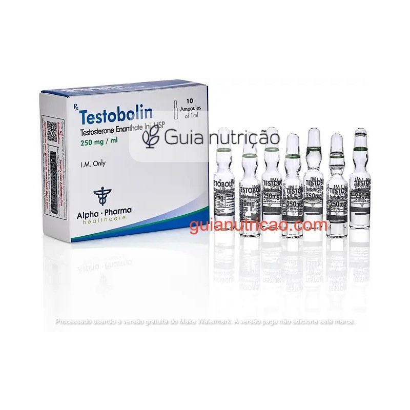 Enantato de Testosterona 10 Ampolas 250mg/ml - Alpha Pharma Enantato de Testosterona 10 Ampolas 250mg/ml - Alpha Pharma